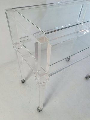 Vintage Italian Acrylic Glass Bar Cart, 1980s-FO-1431413