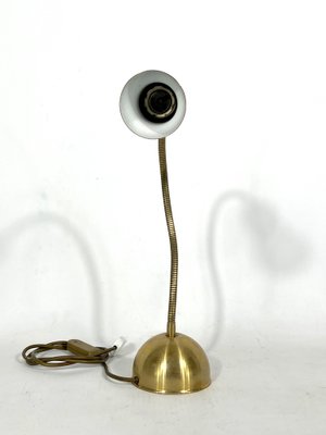 Vintage Italian Adjustable Brass Table Lamp, 1960s-OT-1318850