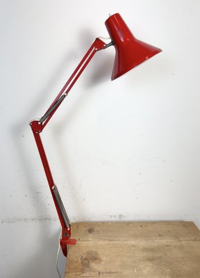 Vintage Italian Architect Table Lamp in Red, 1970s-CGF-2043711