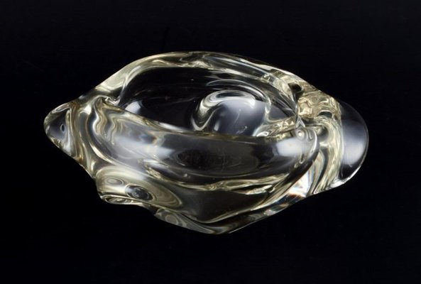 Vintage Italian Art Glass Bowl in Clear Glass, 1960s-AR-2034098