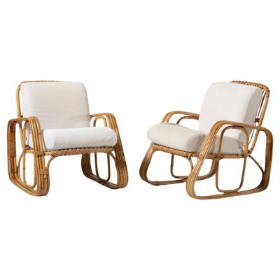 Vintage Italian Bamboo Chairs, 1970s, Set of 2-KKZ-2008317