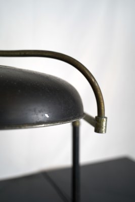 Vintage Italian Black Lacquered and Nickel Table Lamp, 1940s-OT-704021