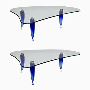 Vintage Italian Blue Glass Coffee Table from Seguso-NB-562783