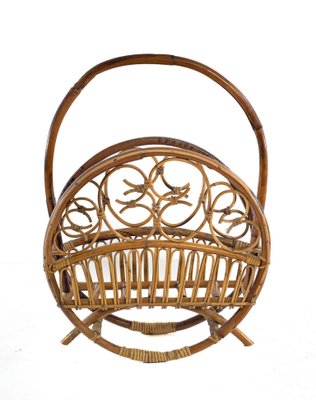 Vintage Italian Boho Style Magazine Rack-FO-969231