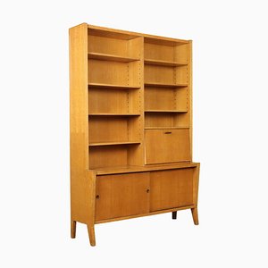 Vintage Italian Bookshelf in Oak Veneer, 1950s-VMM-1612034