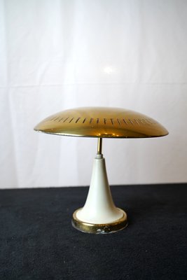 Vintage Italian Brass and Lacquer Ceiling Lamp from Lumi, 1950s-OT-819942