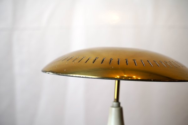 Vintage Italian Brass and Lacquer Ceiling Lamp from Lumi, 1950s-OT-819942