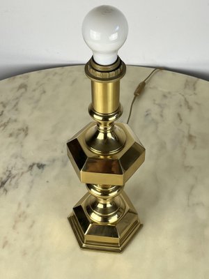 Vintage Italian Brass Table Lamps, 1980s, Set of 3-YST-1767955