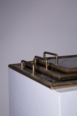 Vintage Italian Brass Trays, 1950s, Set of 3-RCE-1822077