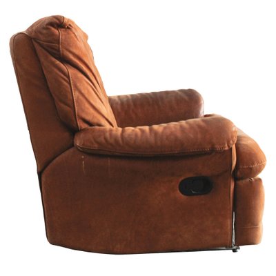 Vintage Italian Brown Leather Club Chair, 1980s-RAQ-1290566