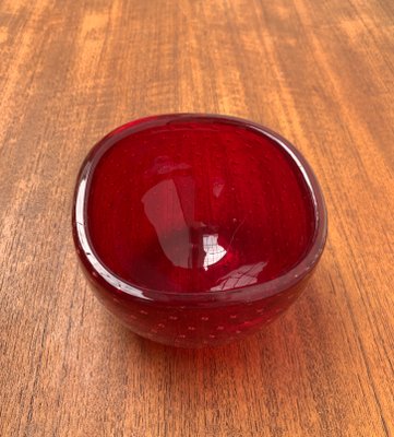 Vintage Italian Bullicante Glass Strawberry Bowl, 1970s-UAH-1315276