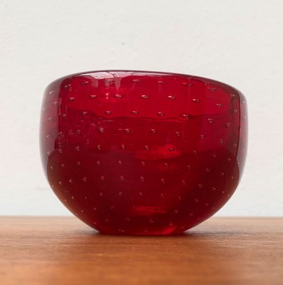 Vintage Italian Bullicante Glass Strawberry Bowl, 1970s-UAH-1315276