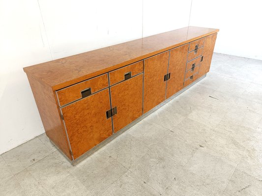 Vintage Italian Burl Wood Credenza, 1970s-IRH-1777586