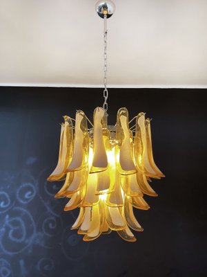 Vintage Italian Caramel Murano Glass Chandelier from Mazzega, 1970s-FHZ-968762