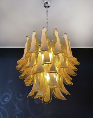 Vintage Italian Caramel Murano Glass Chandelier from Mazzega, 1970s-FHZ-968762