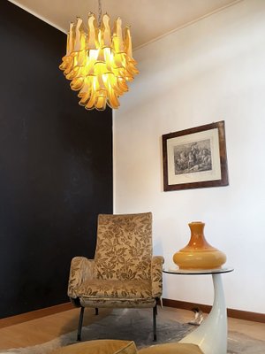 Vintage Italian Caramel Murano Glass Chandelier from Mazzega, 1970s-FHZ-968762