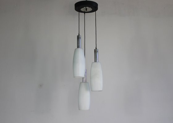 Vintage Italian Ceiling Lamp with Opaline Glass Elements from Stilnovo, 1970s-IVC-2032076