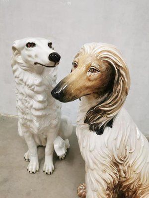 Vintage Italian Ceramic Dog Figure-BW-956797