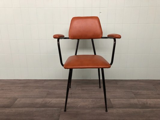 Vintage Italian Chair in Metal and Skai, 1950s-FOV-1789958