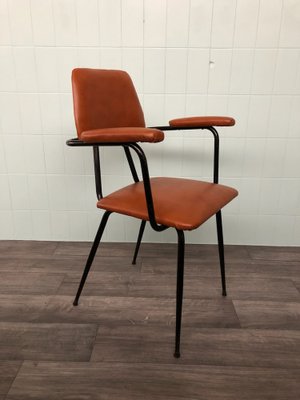 Vintage Italian Chair in Metal and Skai, 1950s-FOV-1789958