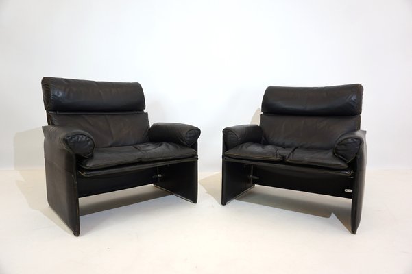 Vintage Italian Chairs in Leather by Giovanni Offeri, 1970s, Set of 2-HUW-1746911