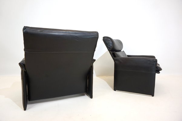 Vintage Italian Chairs in Leather by Giovanni Offeri, 1970s, Set of 2-HUW-1746911