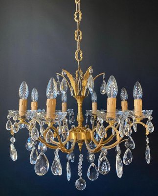 Vintage Italian Chandelier in Brass, 1940s-XRG-2034997