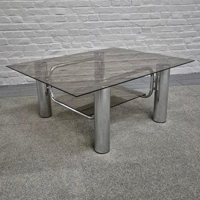 Vintage Italian Chrome Coffee Table, 1970s-OLQ-2036618