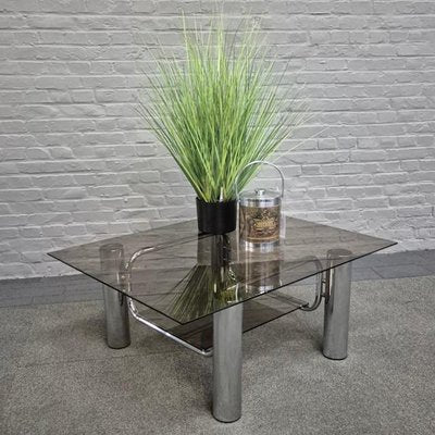 Vintage Italian Chrome Coffee Table, 1970s-OLQ-2036618