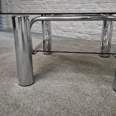 Vintage Italian Chrome Coffee Table, 1970s-OLQ-2036618