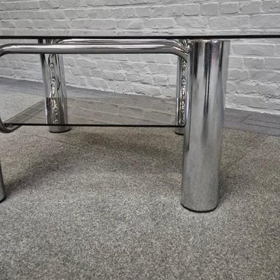 Vintage Italian Chrome Coffee Table, 1970s-OLQ-2036618