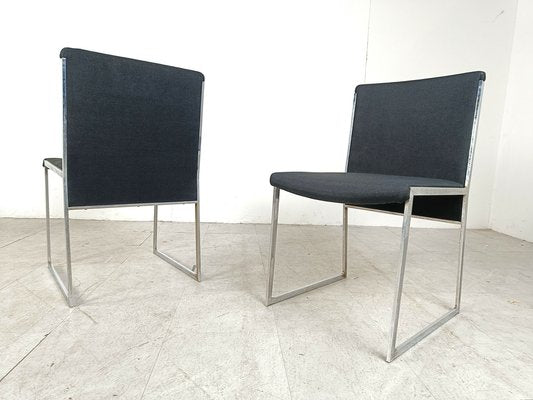 Vintage Italian Chrome Dining Chairs, 1970s, Set of 6-IRH-1807039