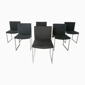 Vintage Italian Chrome Dining Chairs, 1970s, Set of 6-IRH-1807039