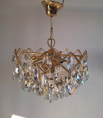 Vintage Italian Circular Chandelier Crystal Drops, 1950s-HIT-1760078