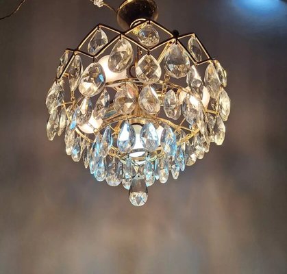 Vintage Italian Circular Chandelier Crystal Drops, 1950s-HIT-1760078