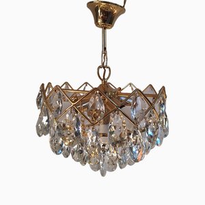 Vintage Italian Circular Chandelier Crystal Drops, 1950s-HIT-1760078