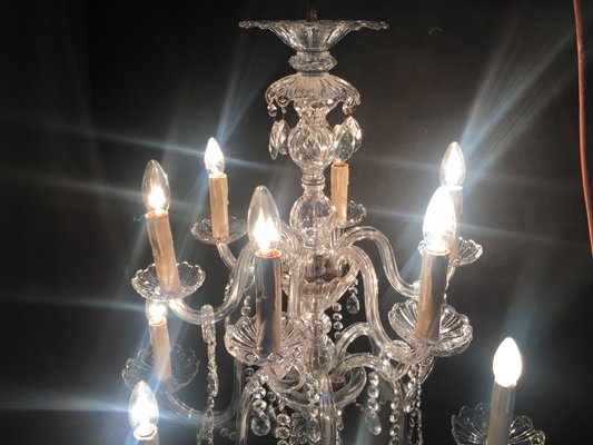 Vintage Italian Crystal Chandelier, 1940s-WQQ-1091717