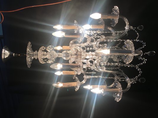 Vintage Italian Crystal Chandelier, 1940s-WQQ-1091717