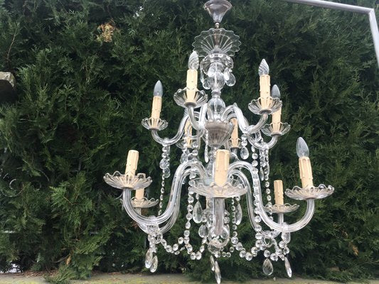 Vintage Italian Crystal Chandelier, 1940s-WQQ-1091717