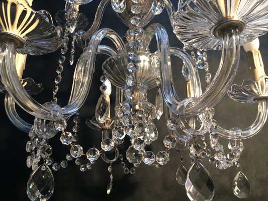 Vintage Italian Crystal Chandelier, 1940s-WQQ-1091717