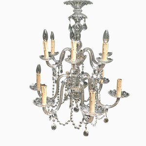 Vintage Italian Crystal Chandelier, 1940s-WQQ-1091717