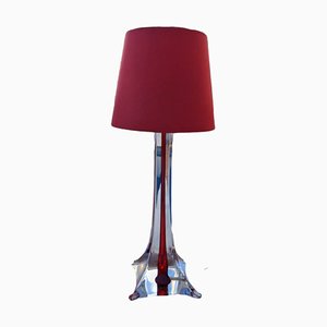 Vintage Italian Crystal Red Table Lamp-TCS-1330507