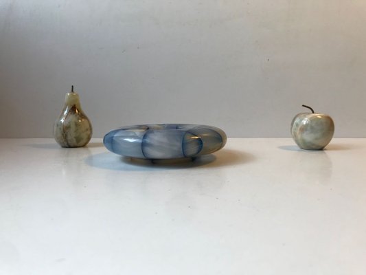 Vintage Italian Desk Set in Onyx Marble with Ashtray and Paperweights, 1950s, Set of 3-LCR-742041