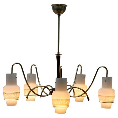 Vintage Italian Diablo Chandelier in the Style of Stilnovo with 5 Arms, 1960s-MJY-1150388