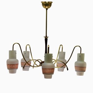 Vintage Italian Diablo Chandelier in the Style of Stilnovo with 5 Arms, 1960s-MJY-1150388