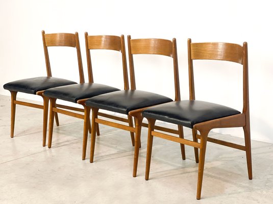 Vintage Italian Dining Chairs, 1960s, Set of 4-IRH-1816562