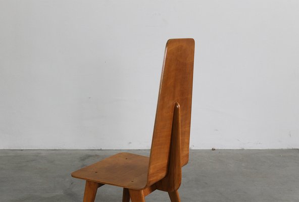 Vintage Italian Dining Chairs in Wood by Sineo Gemignani, 1940s, Set of 6-IVC-1776092