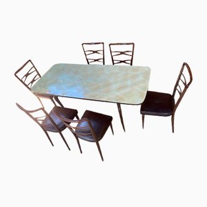 Vintage Italian Dining Room Set, 1960s, Set of 8-DY-1359494