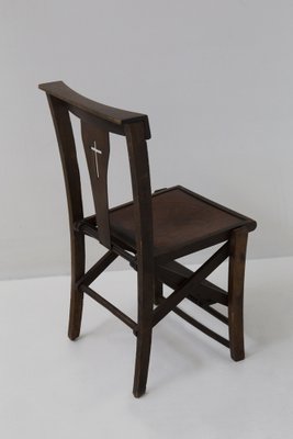 Vintage Italian Ecclesiastical Chairs with Kneeler, 1940s, Set of 4-RCE-1718520