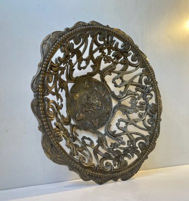 Vintage Italian Filigree Bowl in Brass-LCR-1279393